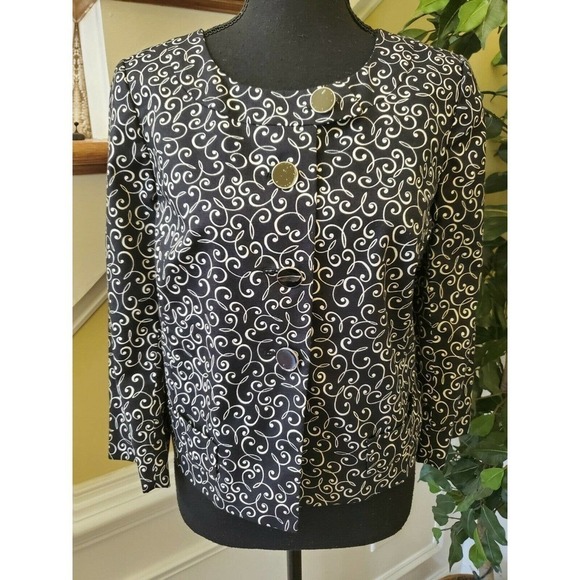 Ann Taylor Loft Cotton Blazer Jacket Size 8P - Picture 2 of 12